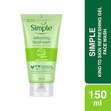 Simple Face Wash Kind to Skin Refreshing Gel (150ml)
