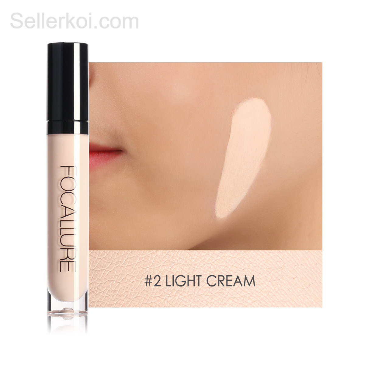 Focallure Full Coverage Liquid Concealer 02 Light Cream (Fa52) (2.9gm)