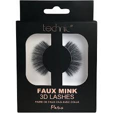 Technic Faux Mink 3D False Lashes 1ml Eyelashes