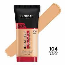 Loreal Infallible Pro Matte Foundation 104 Golden Beige (30ml)