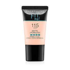 Maybelline New York Fit Me Matte+Poreless Liquid Foundation Tube - 115 Ivory (18ml)