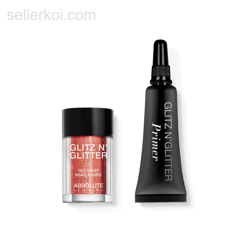 Absolute New York Glitter & Primer Set-Rose Copper ()
