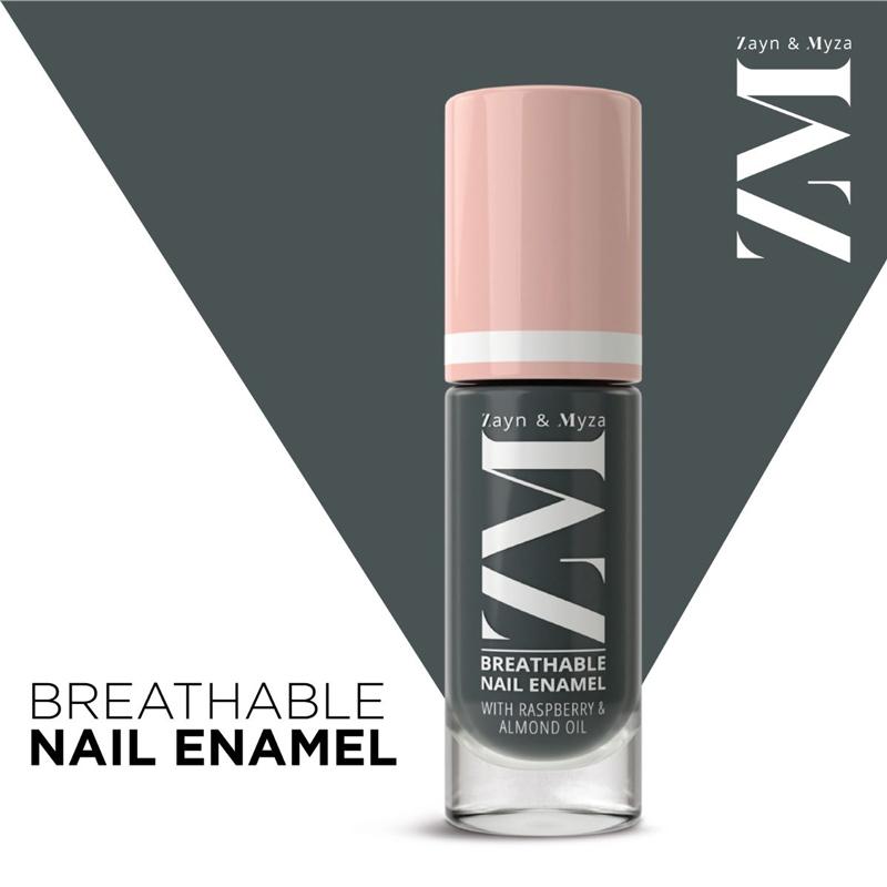 Zayn   Myza Breathable Nail Enamel Charcoal Smoothie (6ml)