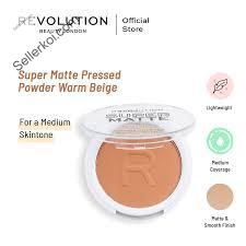 Makeup Revolution Relove By Revolution Super Matte Pressed Warm Beige (6gm)