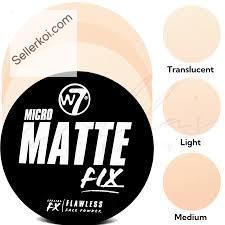 W7 Micro Matte Fix Face Powder - Light (6gm)