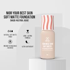 NIOR Your Best Skin Soft Matte Foundation Neutral Beige (30gm)